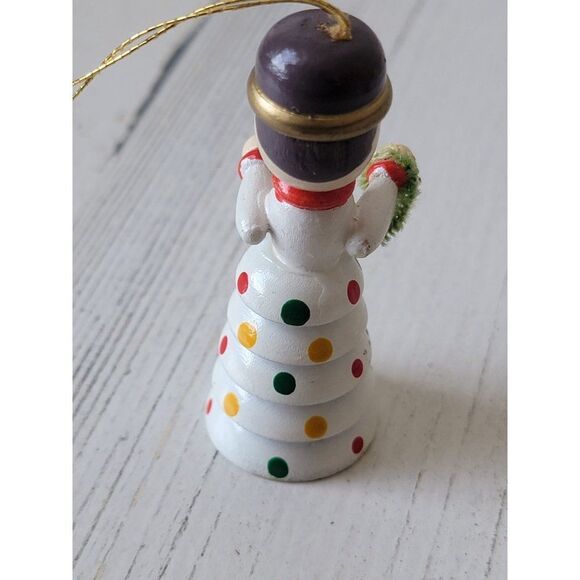 Wooden vintage polka dot white trash girl ornament Xmas decor - Picture 4 of 5